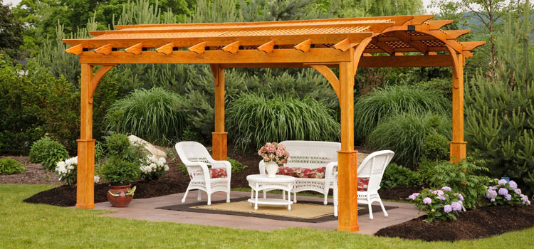 Cedar Wood Pergola Installation in Commerce, CA